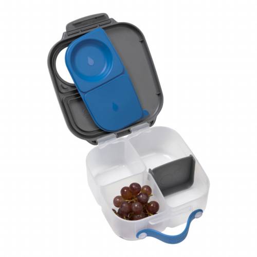 Caserola compartimentata Mini Lunchbox bbox gri cu albastru