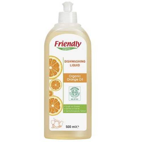 Detergent de vase cu portocale Friendly Organic 500 ml