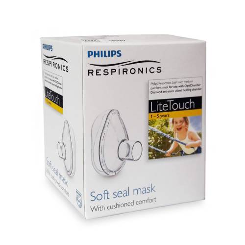 Masca medie LiteTouch Philips Respironics 1-5 ani pentru Optichamber