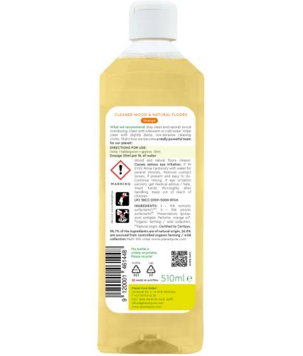 Detergent bio Planet Pure pentru suprafete din lemn portocale 510ml