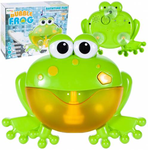 Jucarie de baie Bubble Frog cu difuzor de spuma si muzica