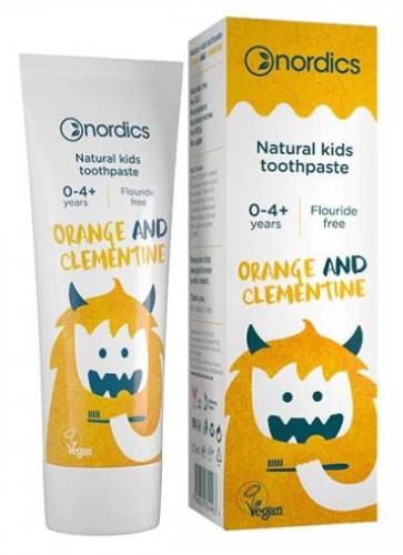 Pasta de dinti naturala pentru copii cu portocale si clementine 50ml Nordics