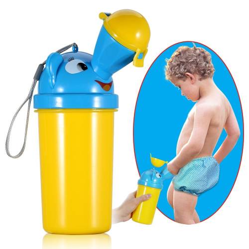 Pisoar portabil pentru baieti Little Mom Pee Trainer Yellow