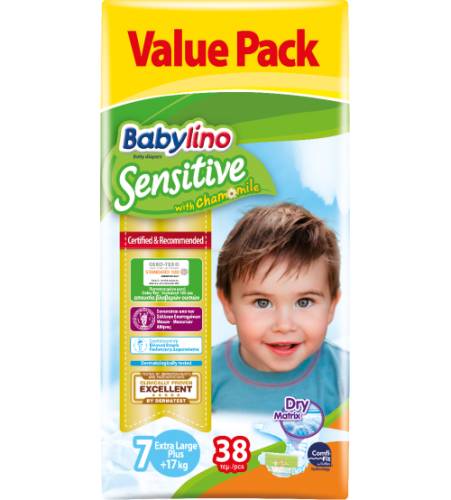 Scutece Babylino Sensitive Valuepack N7 17+ kg 38 buc