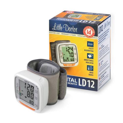 Tensiometru electronic de incheietura Little Doctor LD 12 detectare aritmie - indicator WHO - afisare data si ora