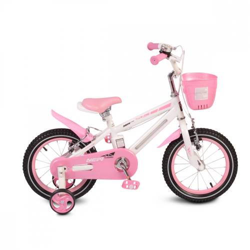 Bicicleta pentru copii cu cadru iluminat Moni Flash Roz 14 inch