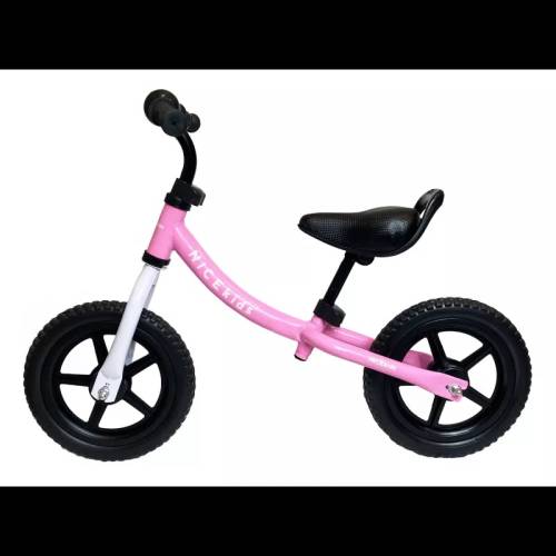 Bicicleta fara pedale 12 inch Nice Kids White Pink