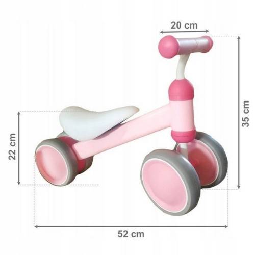 Bicicleta fara pedale Ecotoys JM-118 roz