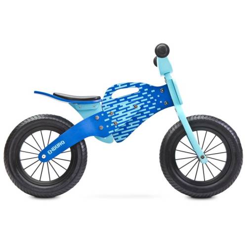 Bicicleta de lemn fara pedale Enduro Blue