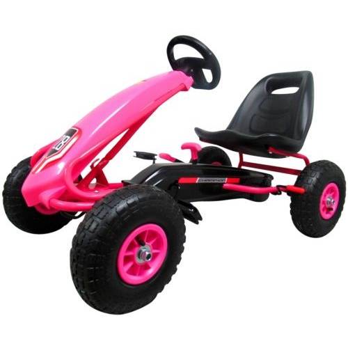 Kart cu pedale R-Sport Gokart roti gonflabile G4 roz