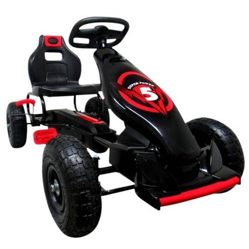 Kart cu pedale R-Sport Gokart cu roti gonflabile G8 rosu