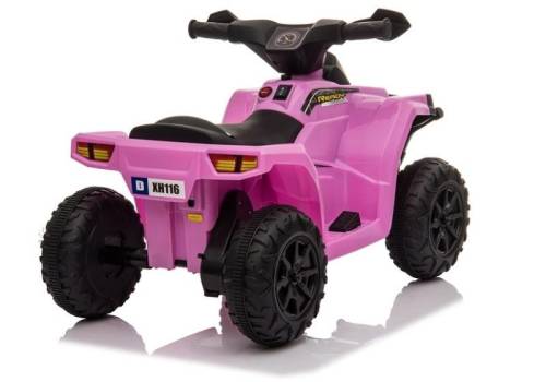 ATV Quad electric pentru copii XH116 LeanToys 5706 roz-negru