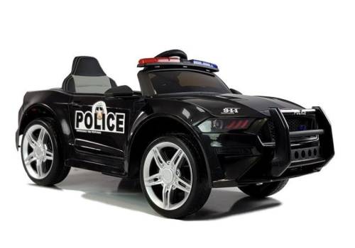 Masina de Politie electrica pentru copii cu telecomanda 2 motoare LeanToys 4781 negru