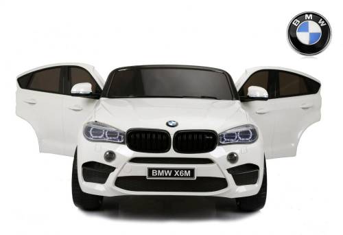 Masinuta electrica BMW X6 M XXL White cu doua locuri si telecomanda 24 Ghz