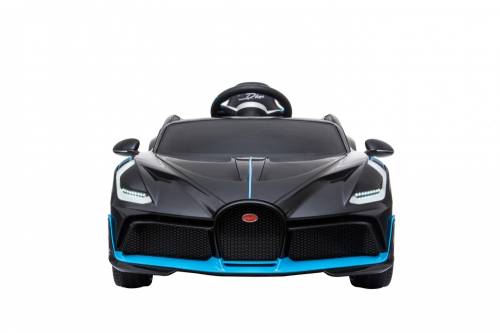 Masinuta electrica cu roti din cauciuc si scaun piele Bugatti Divo Black