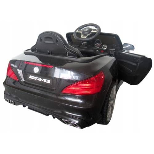 Masinuta electrica cu telecomanda - roti EVA - scaun piele Mercedes SL63 negru