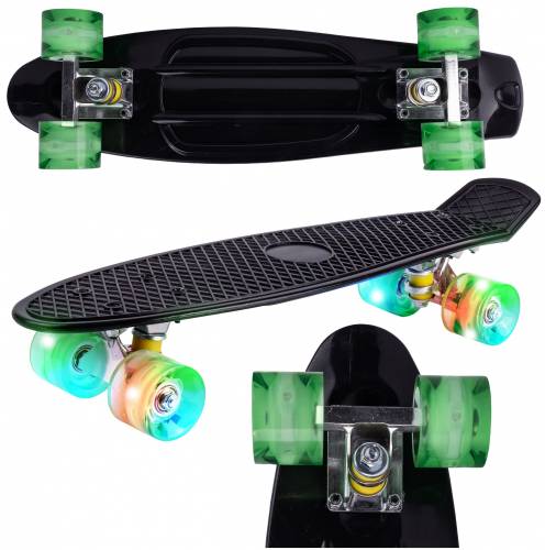 Skateboard cu led-uri pentru copii 56x15cm Black