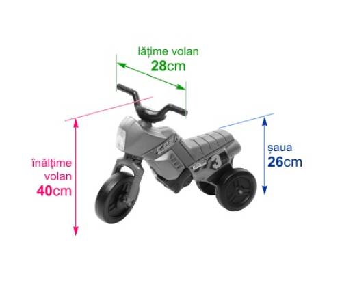 Tricicleta fara pedale Enduro Mini purpuriu-negru