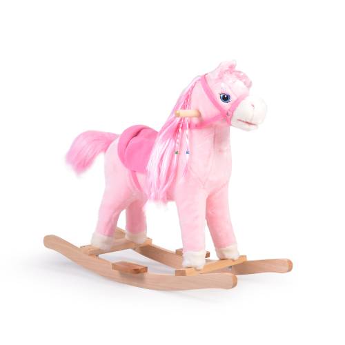 Balansoar calut Moni din plus pentru copii Pink Horse