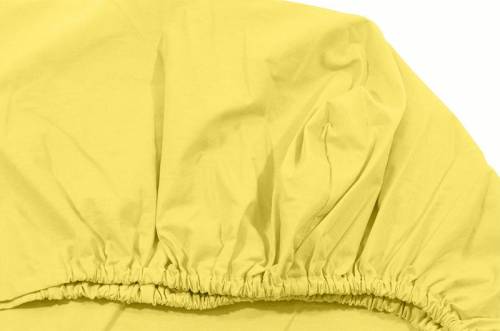 Cearceaf galben KidsDecor cu elastic din bumbac 140x200 cm