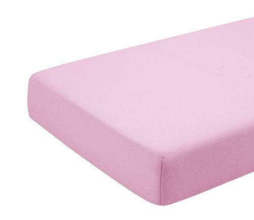 Cearceaf roz KidsDecor cu elastic din bumbac 70x110 cm