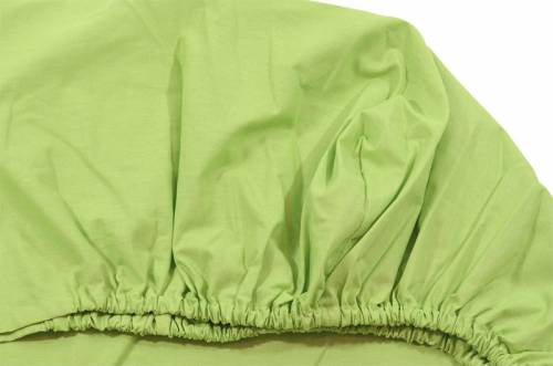 Cearceaf verde KidsDecor cu elastic din bumbac 60 x 107 cm