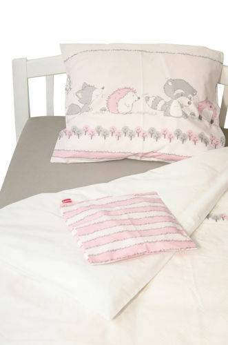 Lenjerie pat copii Odette Pink 100x14040x60 cm