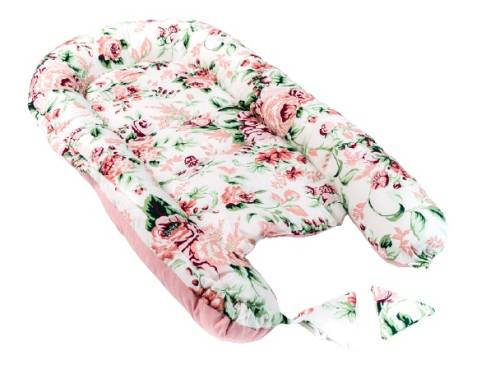 Baby Nest multifunctional din bumbac Pink Flowers