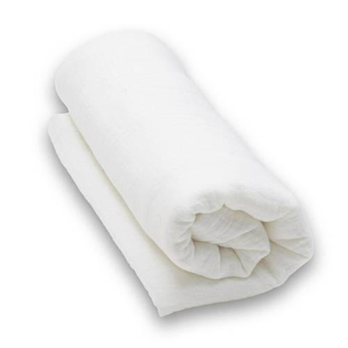 Paturica moale bebe New Baby 80x100 cm din muselina White