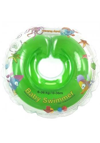 Colac de gat pentru bebelusi Babyswimmer Verde 6-36 luni