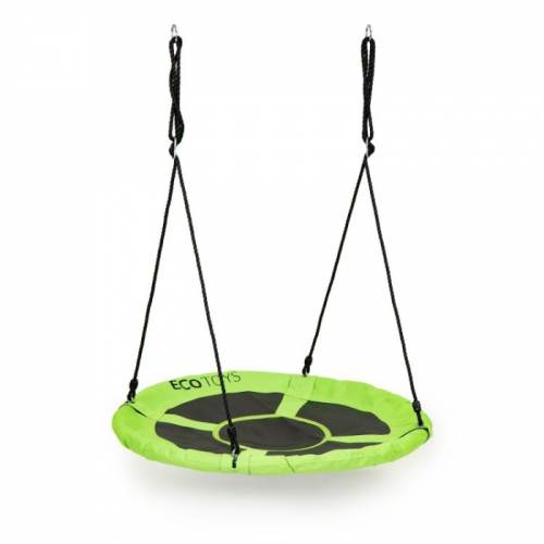 Leagan pentru copii Ecotoys rotund tip cuib de barza suspendat 110 cm MIR6001 verde